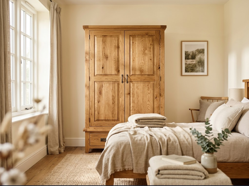 原木衣櫃透過實木家具工廠的製作模式，能在設計與尺寸上保留更多調整彈性