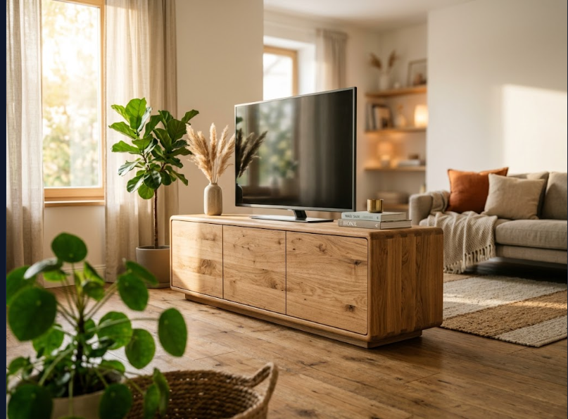 客製化柚木電視，符合居家生活